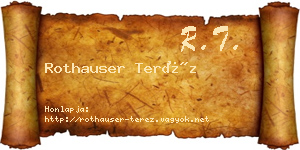 Rothauser Teréz névjegykártya